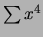 $ \sum x^4$
