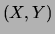 $\displaystyle (X,Y)$