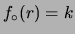 $ f_\circ (r)=k$