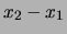 $ x_2-x_1$