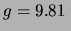 $ g=9.81\,$