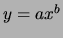 $ y = ax^b $