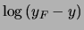 $ \log{(y_F-y)}$