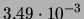 $ 3.49 \cdot 10^{-3}$