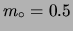 $ m_\circ =0.5$