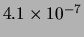 $ 4.1\times 10^{-7}$