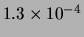 $ 1.3\times 10^{-4}$