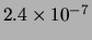 $ 2.4\times 10^{-7}$