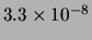 $ 3.3\times 10^{-8}$