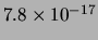 $ 7.8\times 10^{-17}$