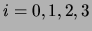 $ i=0,1,2,3$