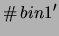 $\displaystyle \char93 \,bin1^\prime$