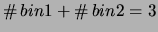 $\displaystyle \char93 \,bin1 + \char93 \,bin2 = 3$