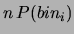 $\displaystyle n\,P(bin_i)$