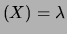 $ (X)=\lambda$
