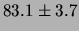 $\displaystyle 83.1 \pm 3.7$