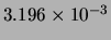 $ 3.196\times 10^{-3}$