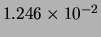$ 1.246\times 10^{-2}$