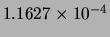 $ 1.1627\times 10^{-4}$