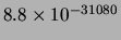 $ 8.8\times 10^{-31080}$