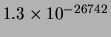 $ 1.3\times 10^{-26742}$