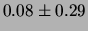 $ 0.08 \pm 0.29 $
