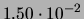 $ 1.50\cdot 10^{-2}$
