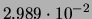 $ 2.989\cdot 10^{-2}$