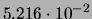 $ 5.216\cdot 10^{-2}$
