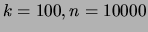 $\displaystyle k=100, n=10000$