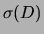 $\displaystyle \sigma(D)$