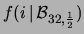 $\displaystyle f(i\,\vert\,{\cal B}_{32, \frac{1}{2}})$