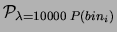 $\displaystyle {\cal P}_{\lambda=10000\,P(bin_i)}$