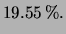 $\displaystyle 19.55\,\%.$