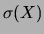 $\displaystyle \sigma(X)$
