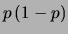 $\displaystyle p\,(1-p)$