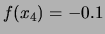 $ f(x_4) = - 0.1$