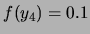 $ f(y_4) = 0.1$