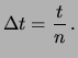 $ t= n \Delta t$