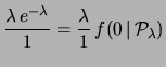 $\displaystyle f(1\,\vert\,{\cal P}_\lambda)$