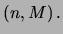 $\displaystyle (0, n-(N-M)) \le x \le$