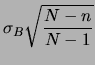 $\displaystyle n\, r \, (1-r) \frac{N-n}{N-1}$