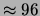 $ \approx 74$