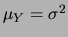$ Y=(X-\mu)^2$