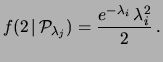 $\displaystyle P(D=2\,\vert\,{\cal P}_{\lambda_i})$