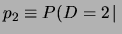 $\displaystyle \sum_{j=1}^{n_\lambda} P(D=2\,\vert\,{\cal P}_{\lambda_j})\cdot
P(\lambda=\lambda_j)\,.$