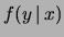 $\displaystyle P(Y=y\,\vert\,X=x) \propto P(X=x\,\vert\,Y=y)\cdot P(Y=y)\,.$