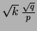 $ \frac{k}{p}$