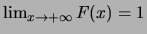 $ \lim_{x\rightarrow -\infty} F(x) = 0$
