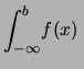 $\displaystyle \int_a^b\!f(x)\,$